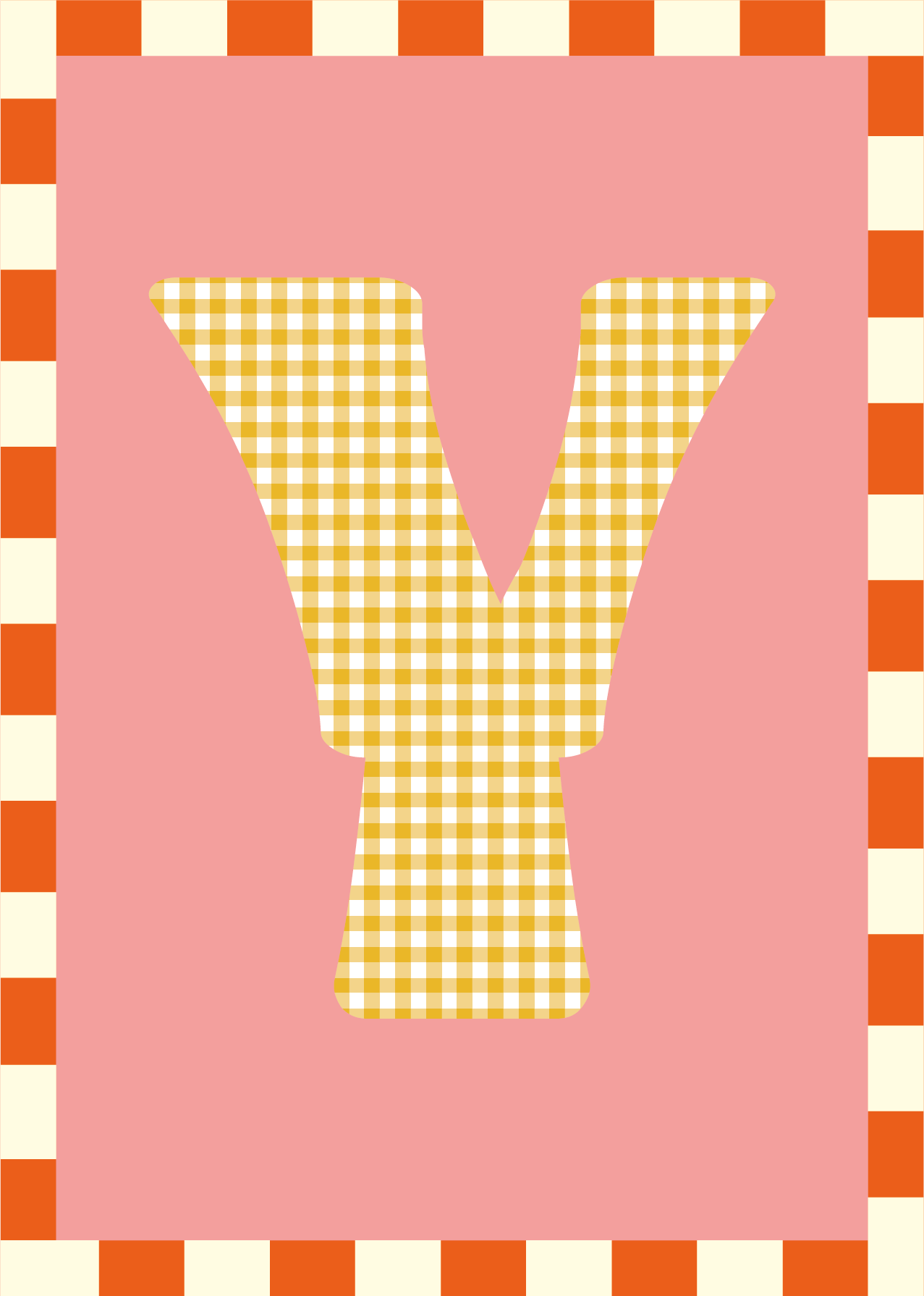 Letterposter Roze