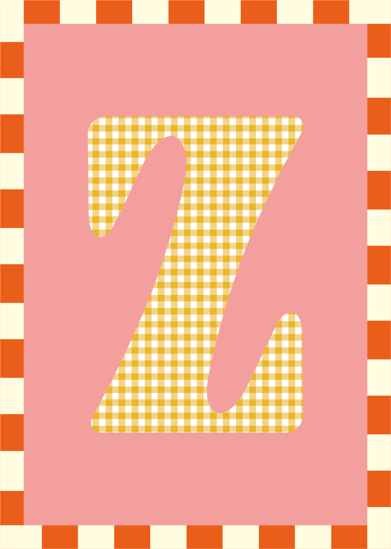 Letterposter Roze