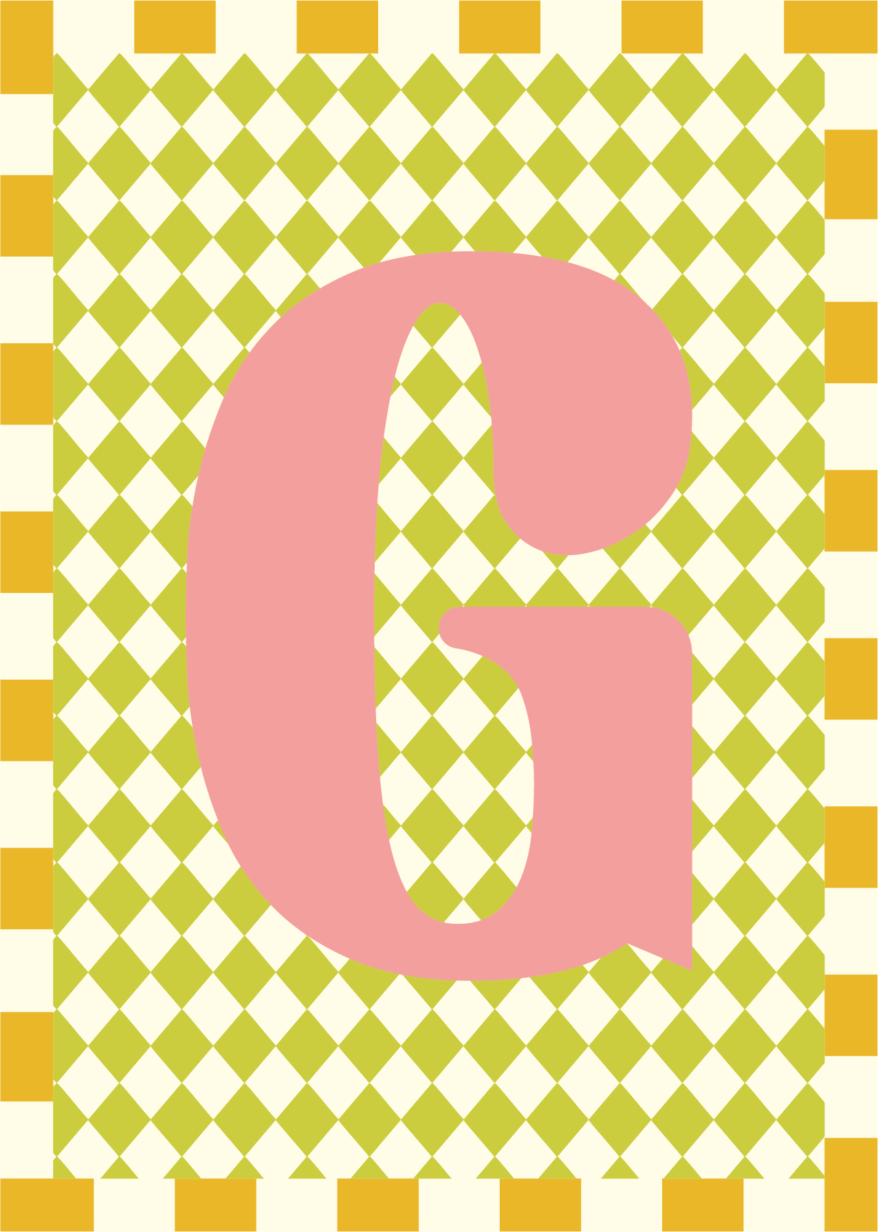 Letterposter Ruit groen