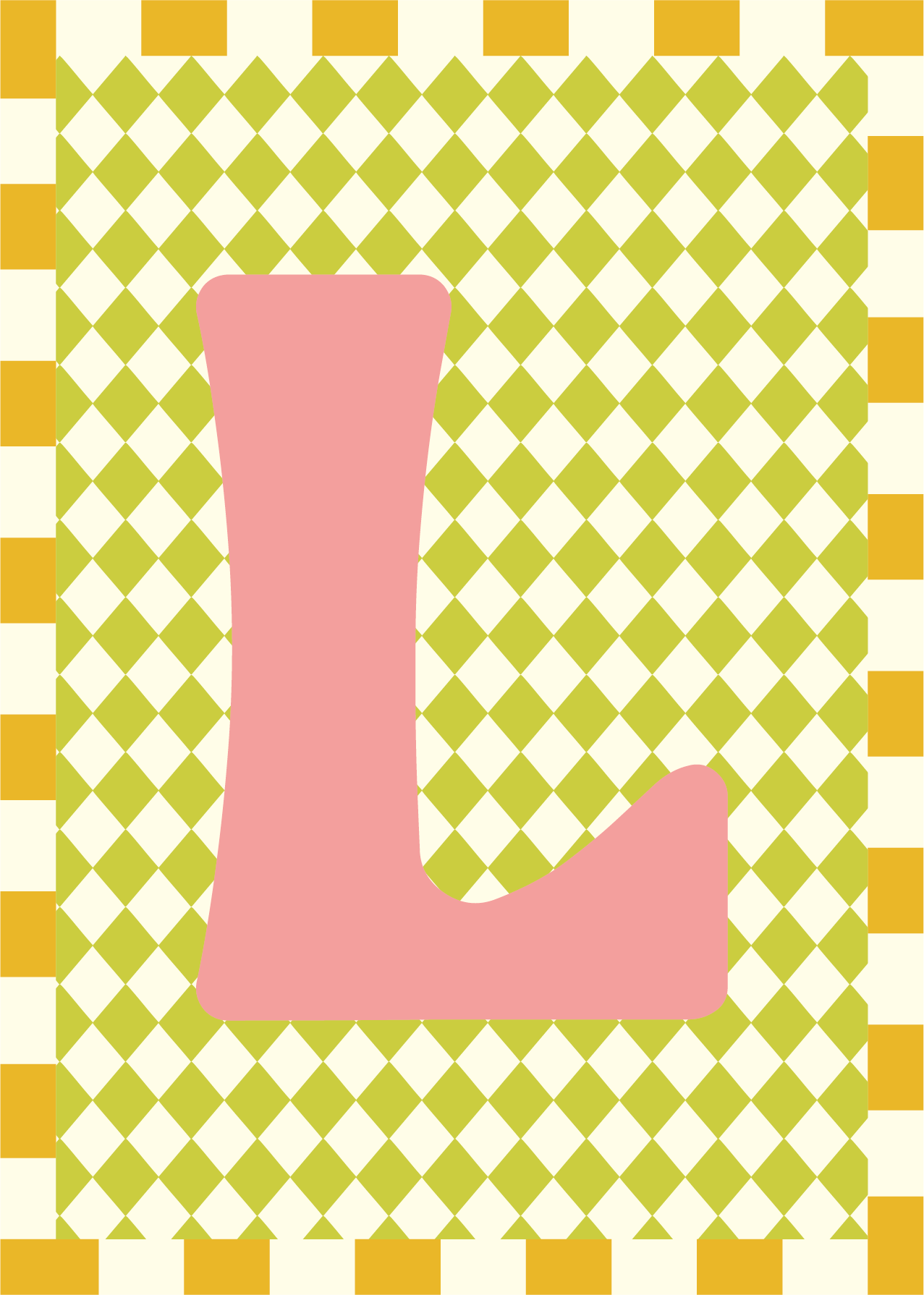 Letterposter Ruit groen