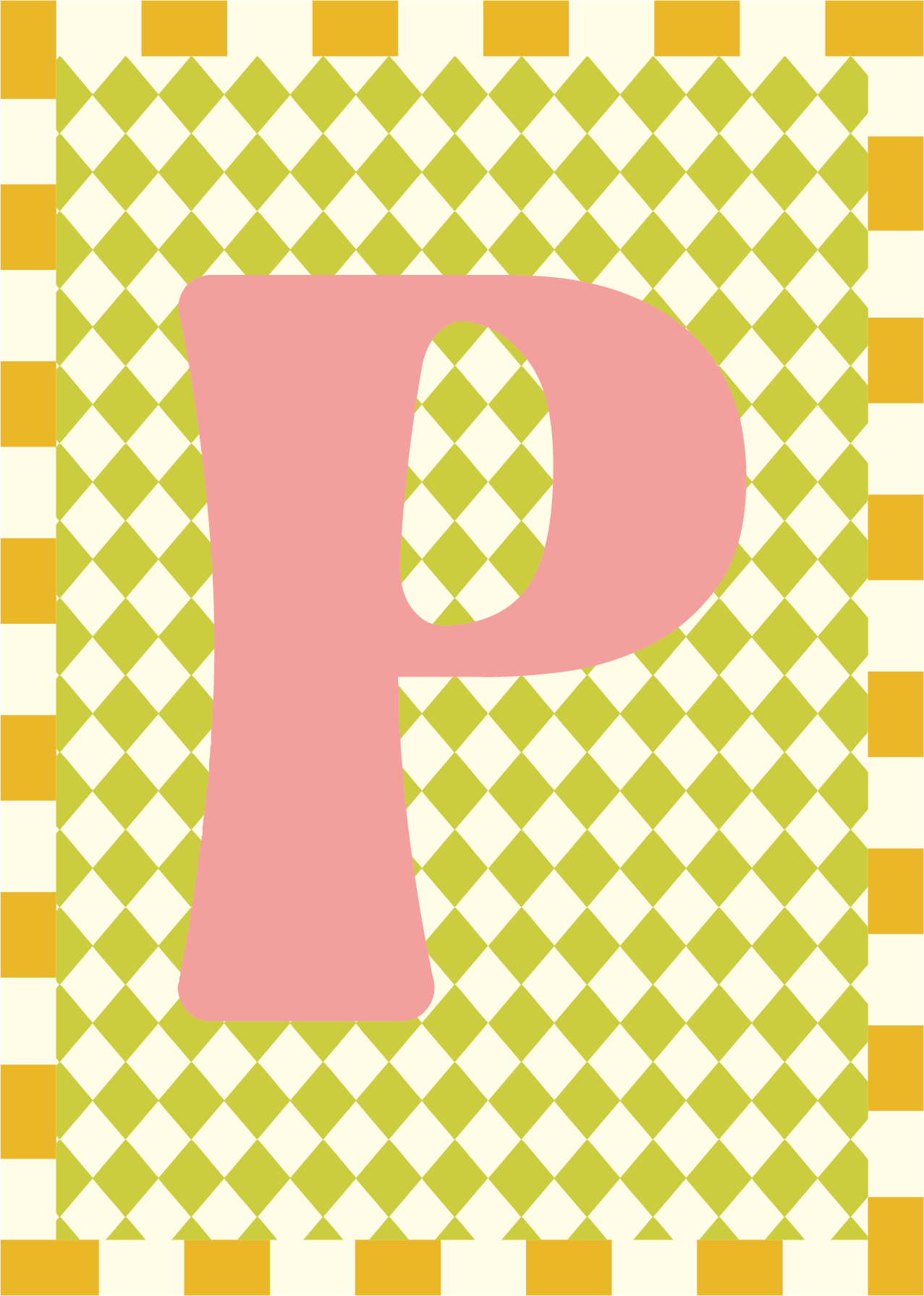 Letterposter Ruit groen
