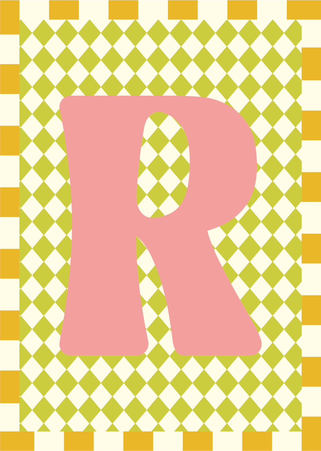 Letterposter Ruit groen
