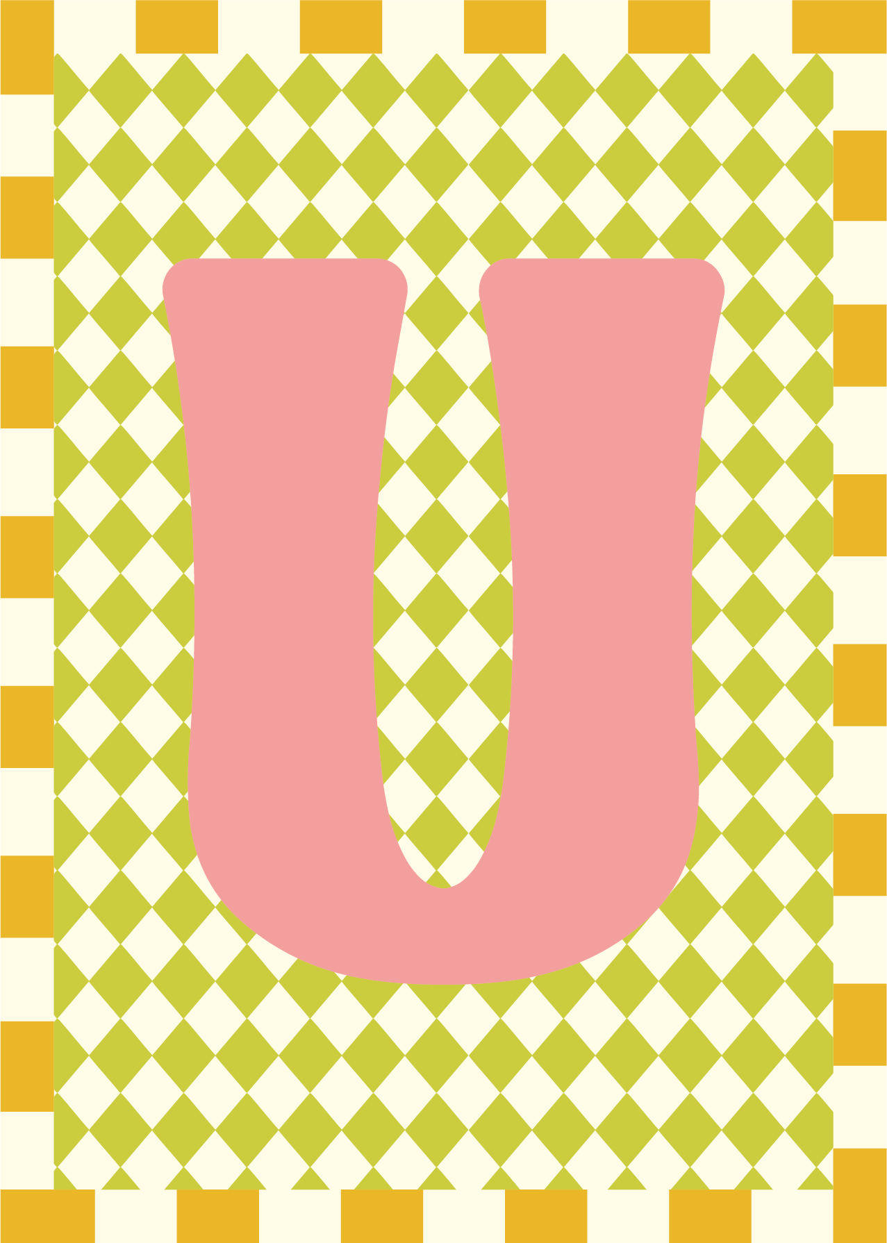 Letterposter Ruit groen