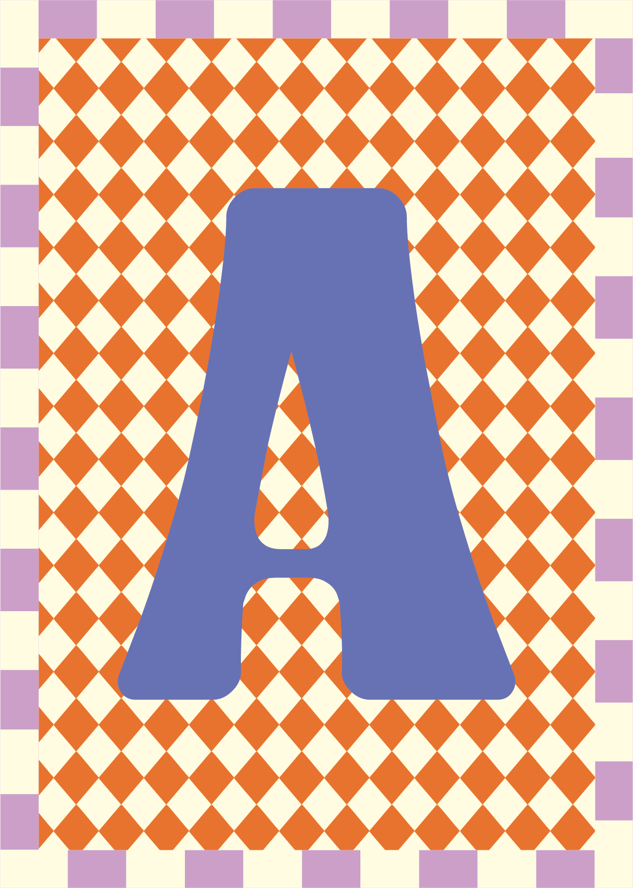 Letterposter Ruit oranje