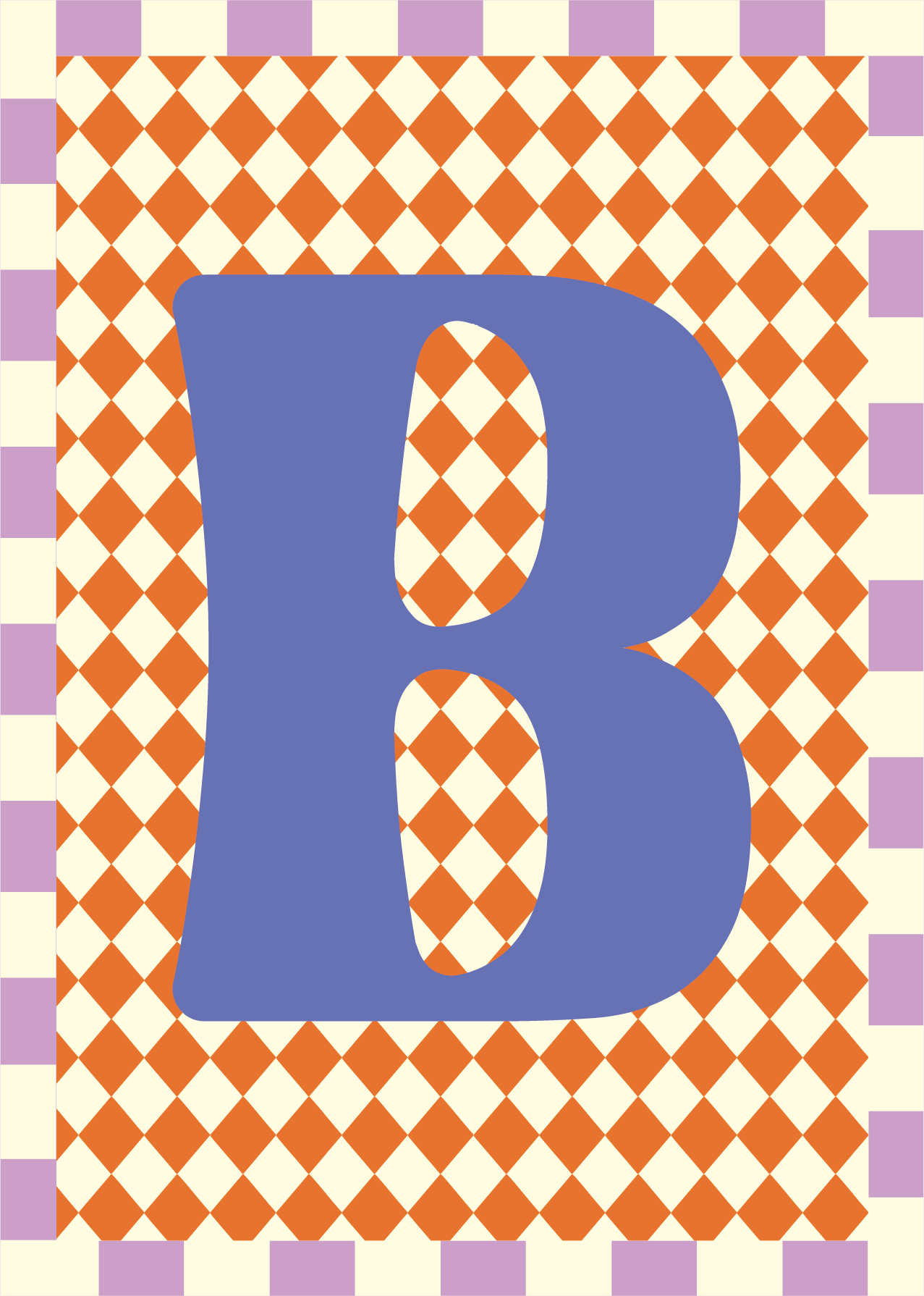 Letterposter Ruit oranje