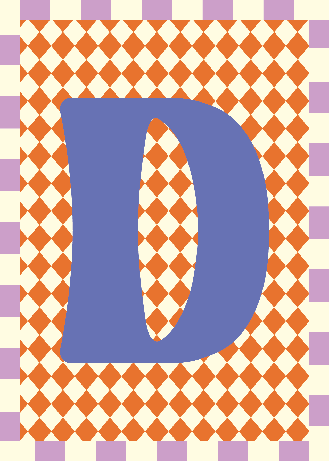 Letterposter Ruit oranje