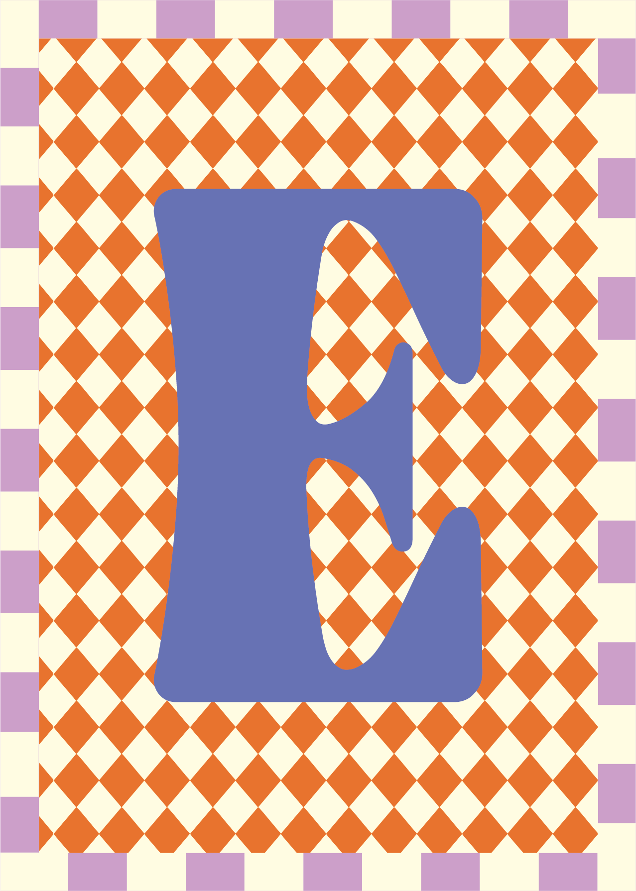 Letterposter Ruit oranje