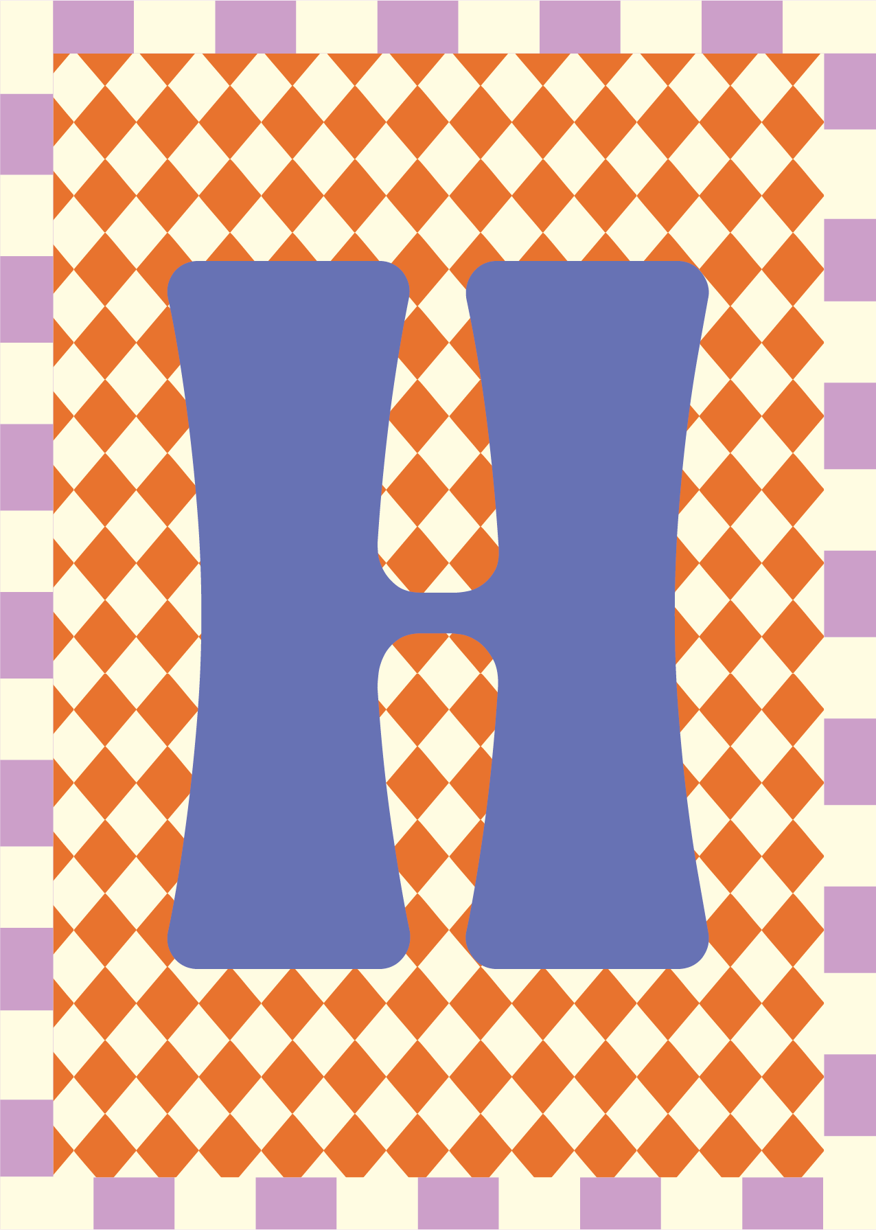Letterposter Ruit oranje