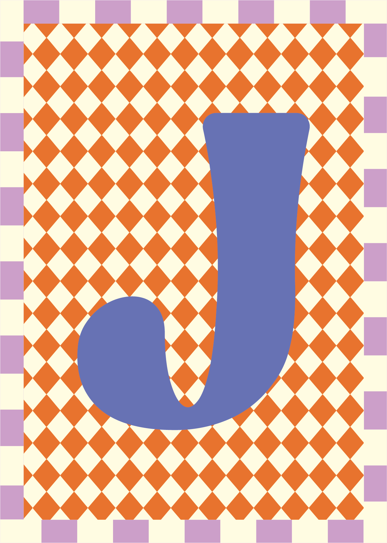 Letterposter Ruit oranje