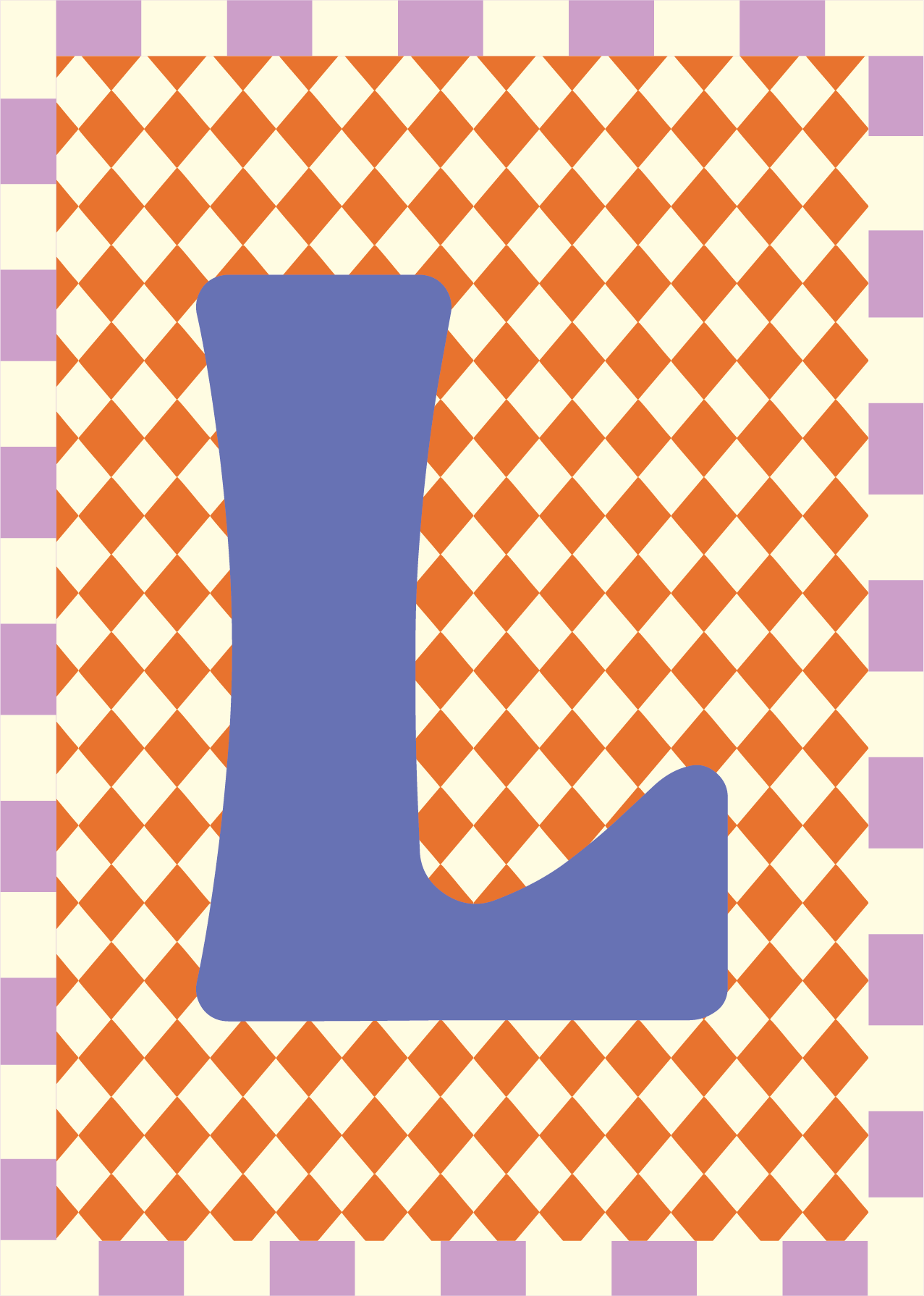 Letterposter Ruit oranje