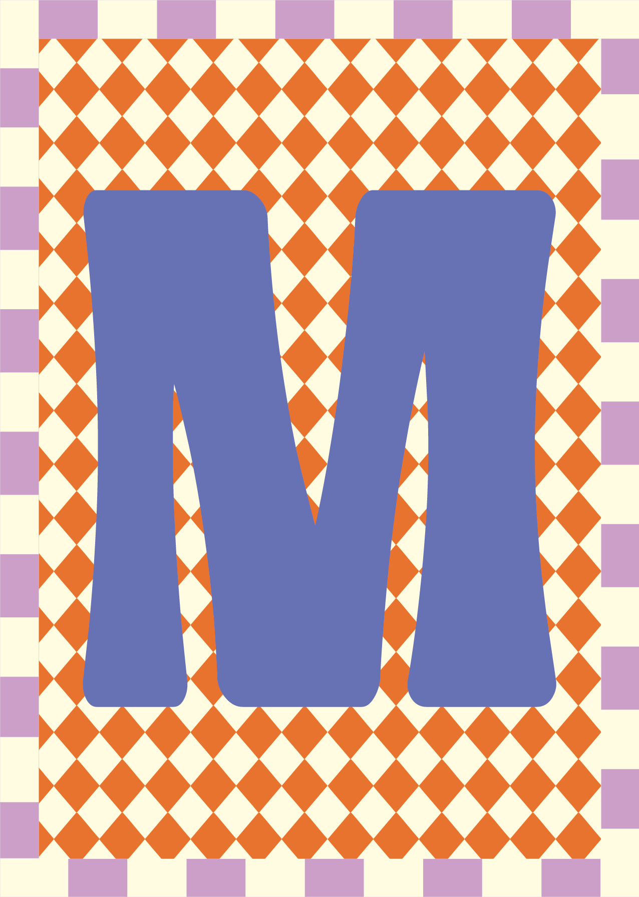 Letterposter Ruit oranje