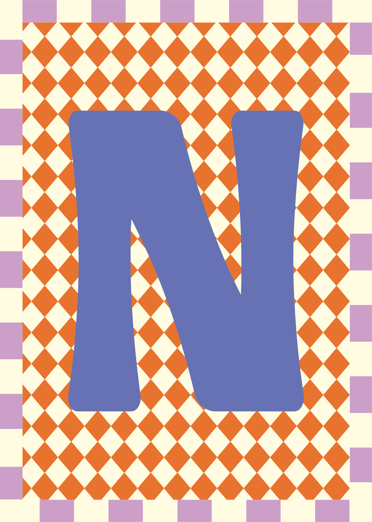 Letterposter Ruit oranje