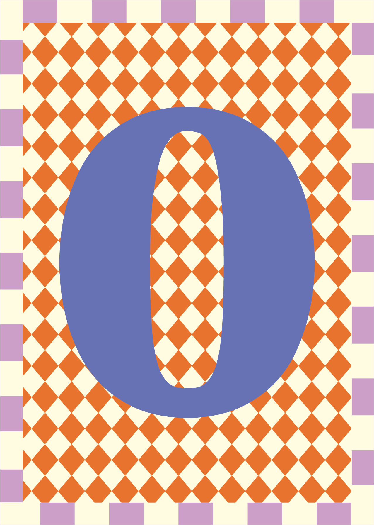 Letterposter Ruit oranje