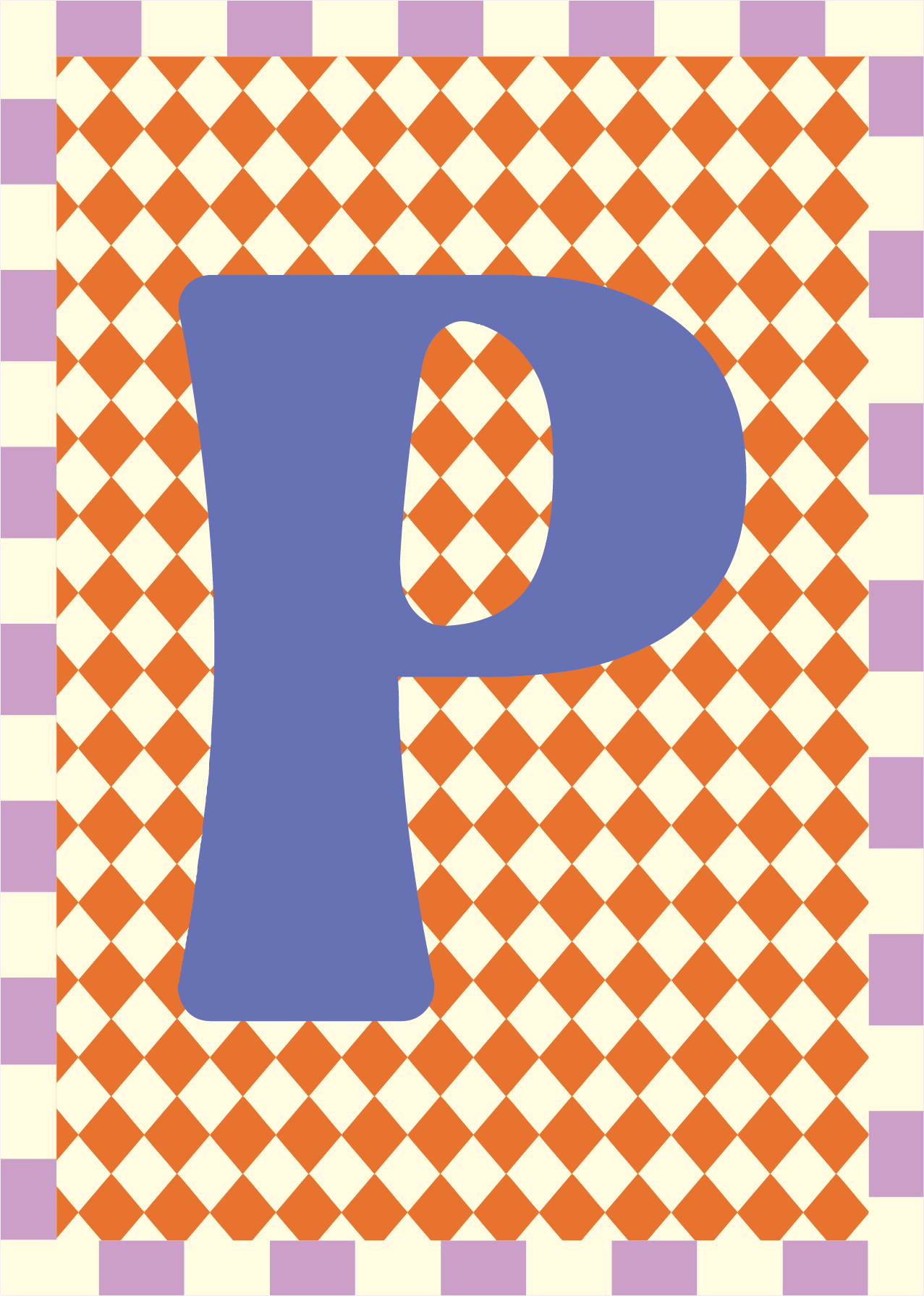 Letterposter Ruit oranje