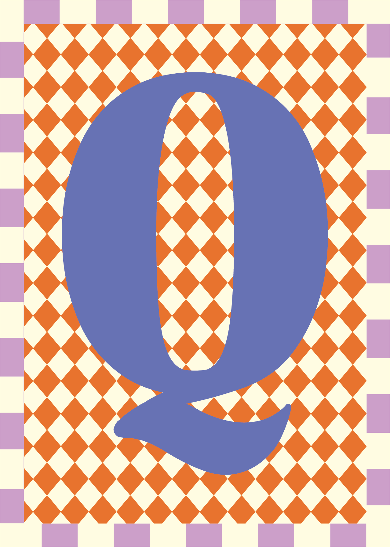 Letterposter Ruit oranje