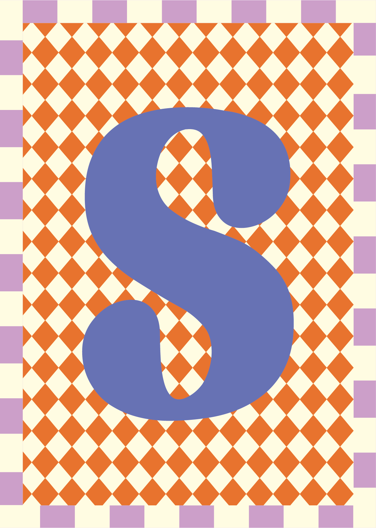Letterposter Ruit oranje