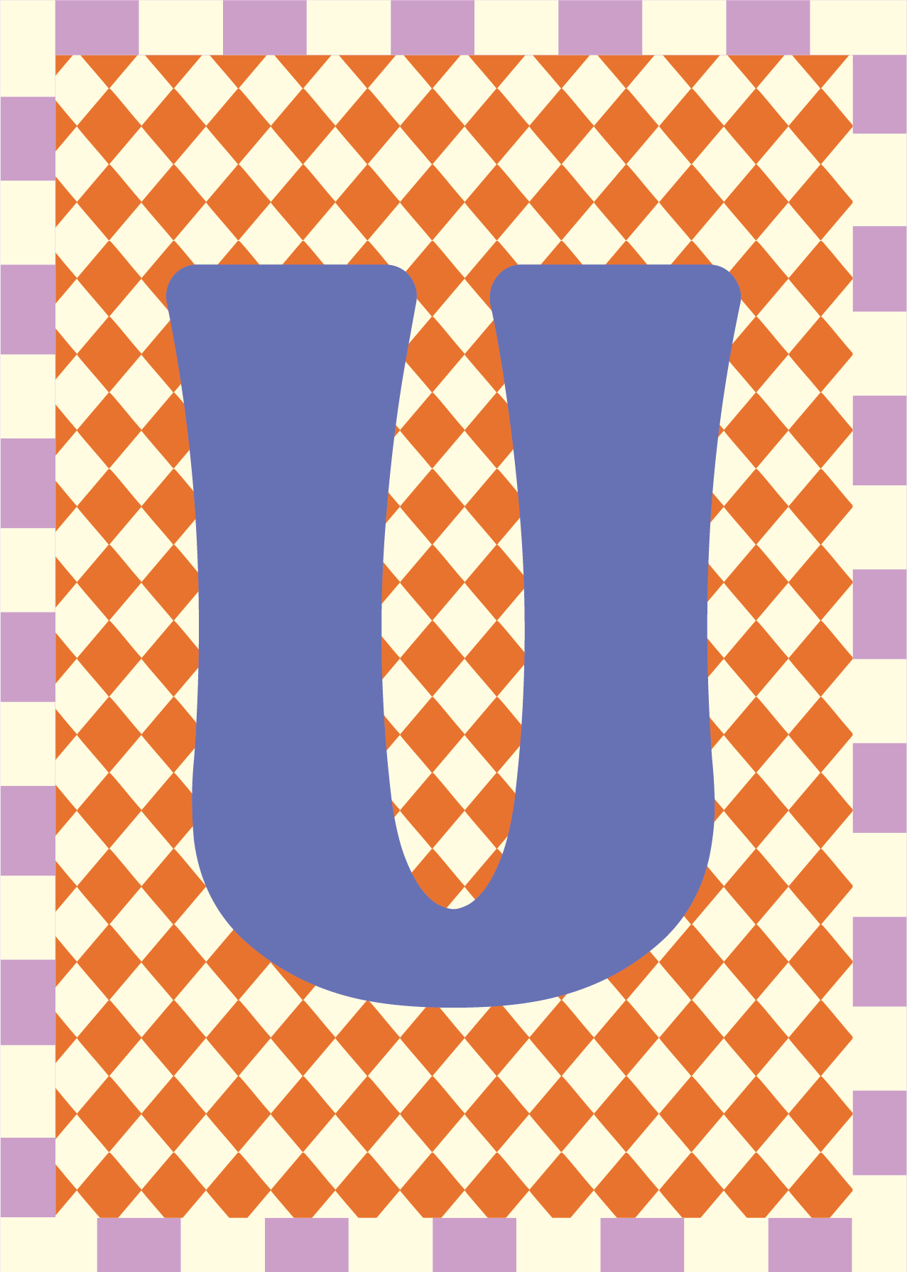 Letterposter Ruit oranje