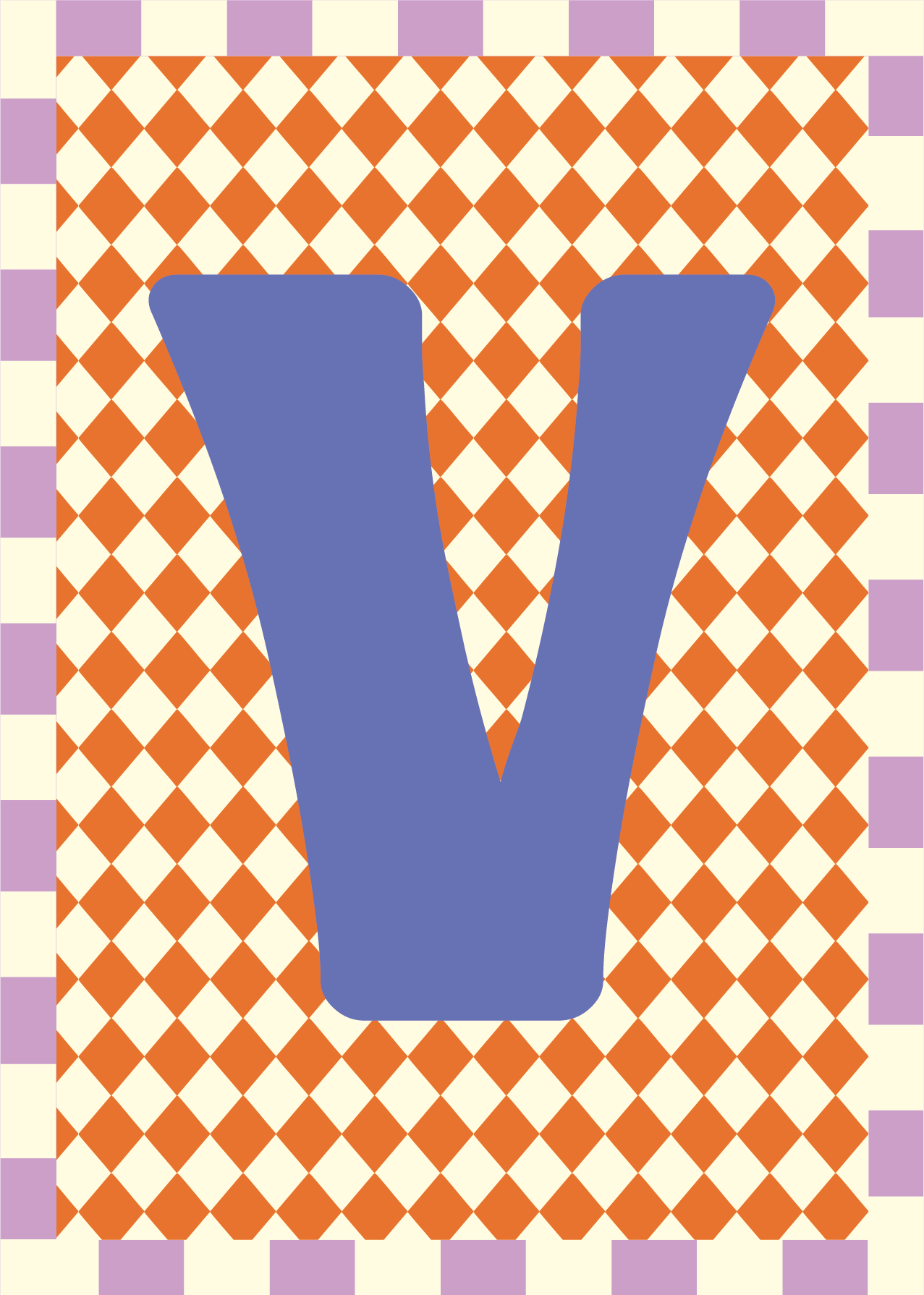 Letterposter Ruit oranje