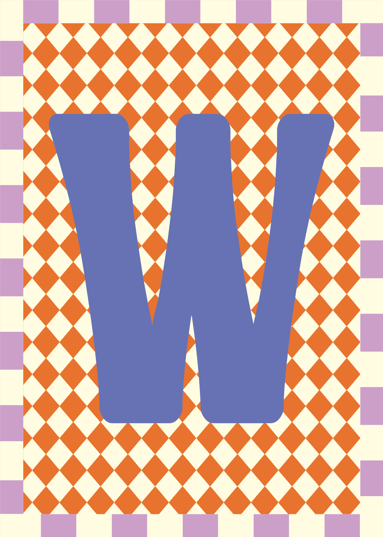 Letterposter Ruit oranje