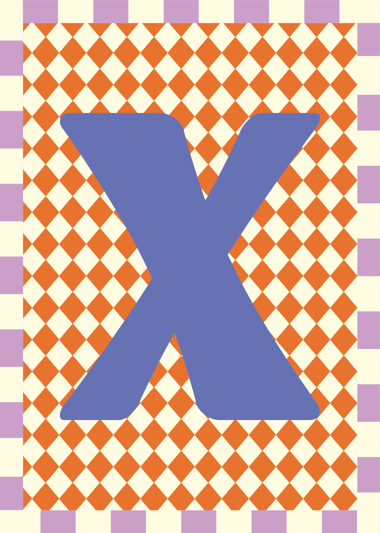 Letterposter Ruit oranje