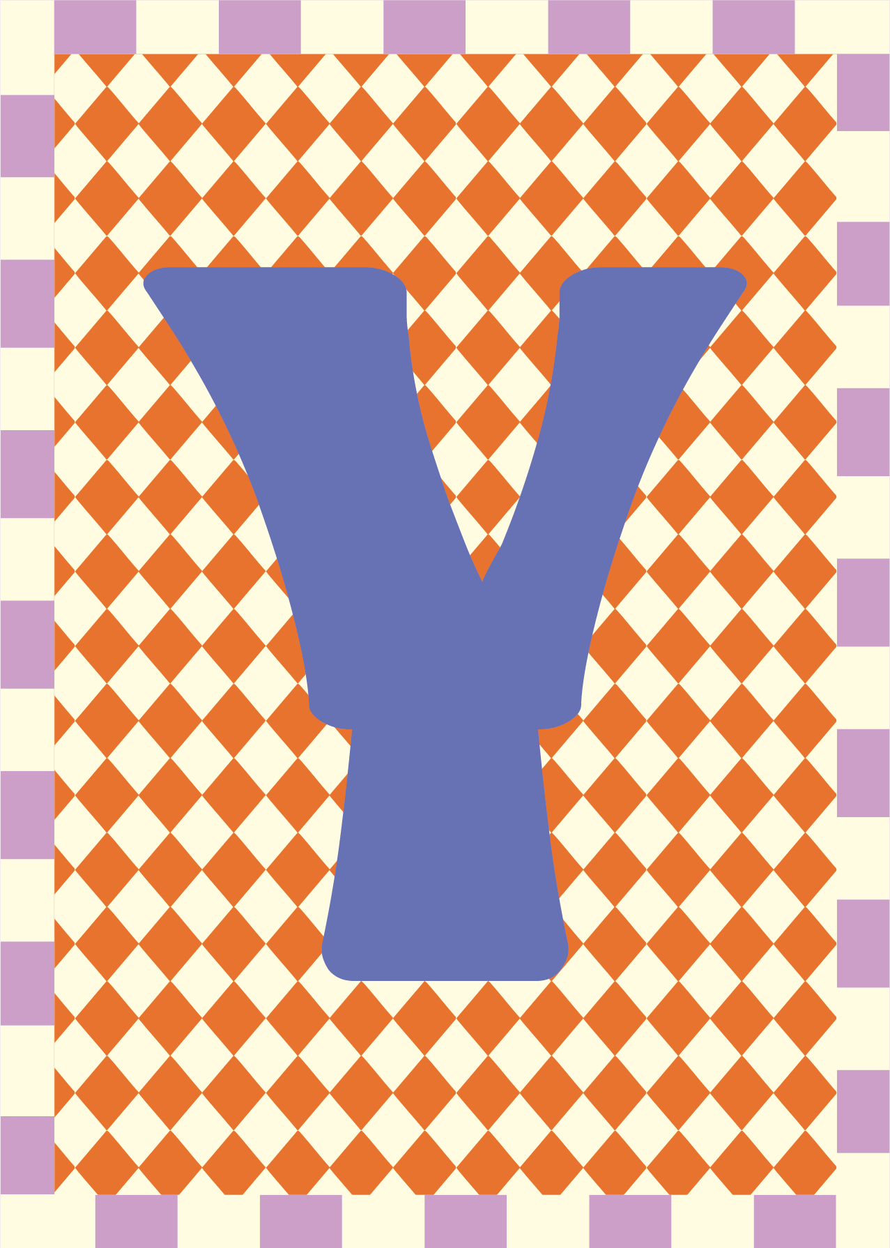 Letterposter Ruit oranje