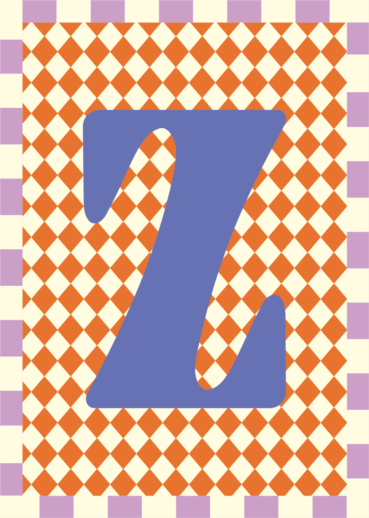 Letterposter Ruit oranje