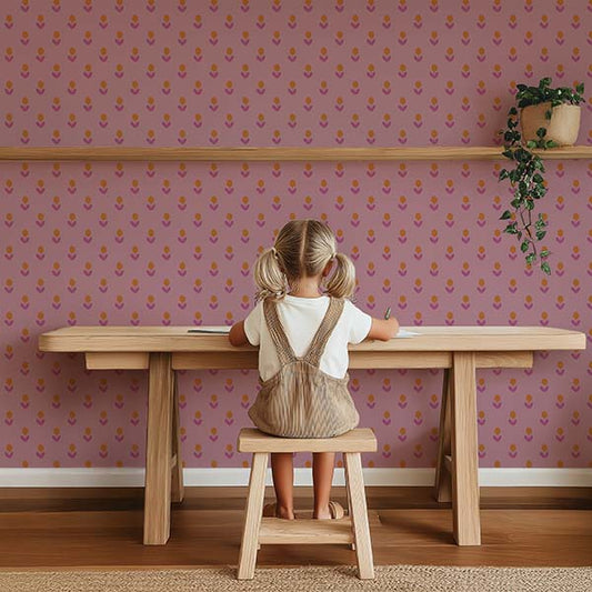 Behang Atelier Chien Bloemen Roze