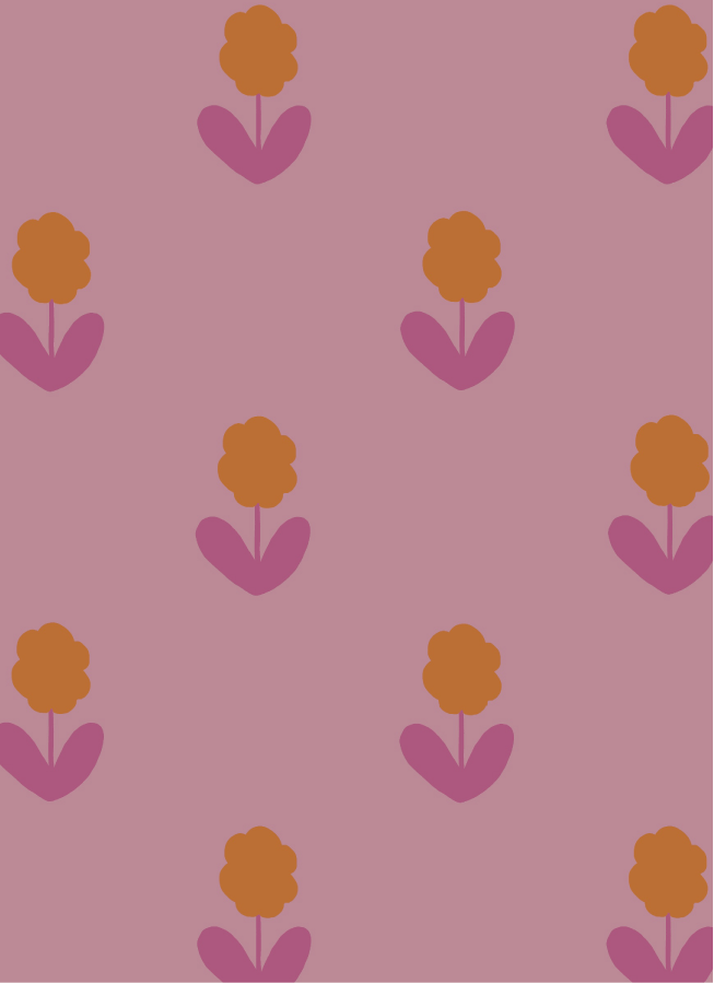 Behang Atelier Chien Bloemen Oranje