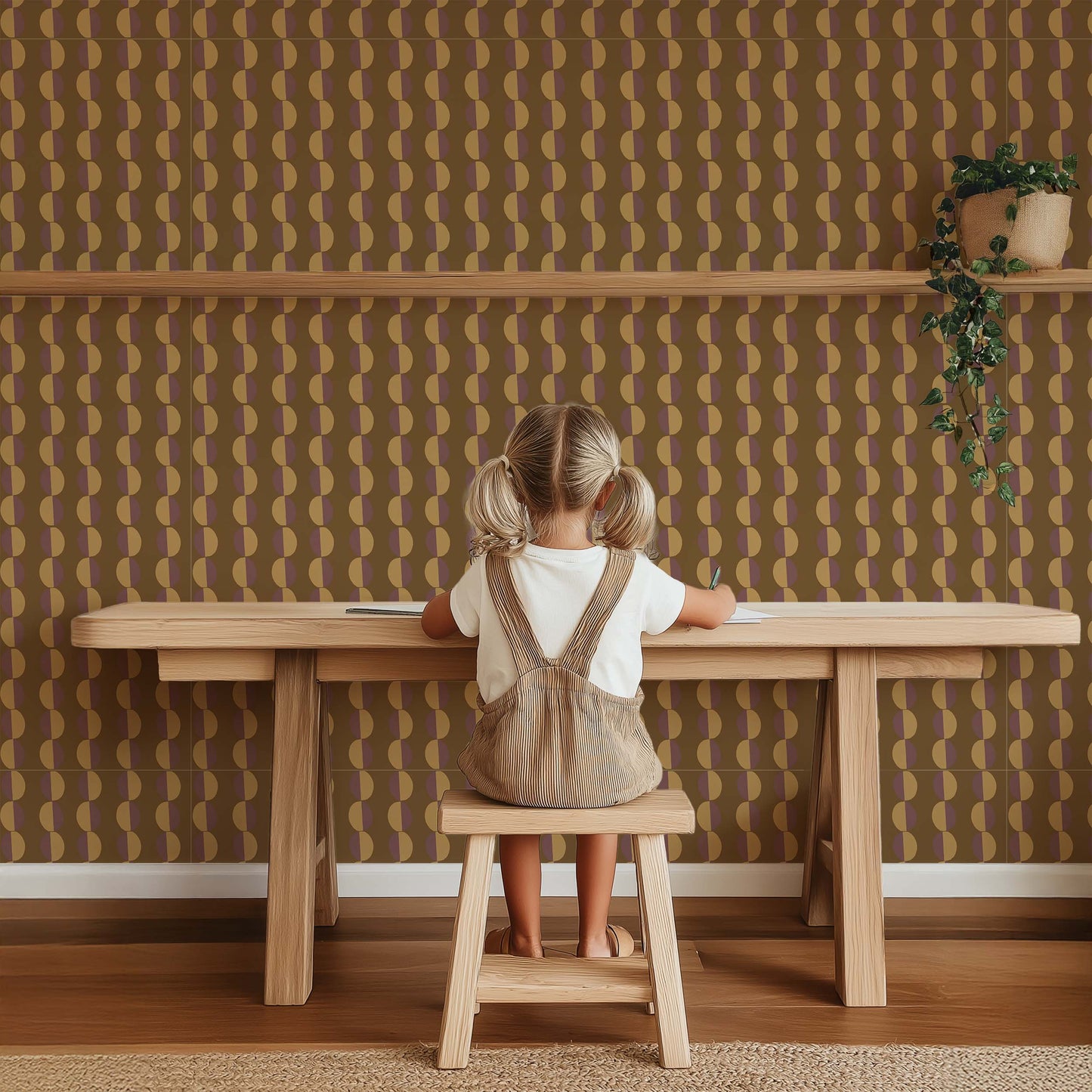 Behang Atelier Chien Cirkels Zalm