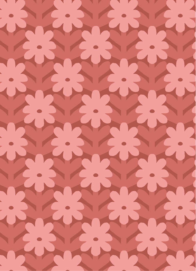 Behang Atelier Chien Vintage Bloemen Roze Blauw