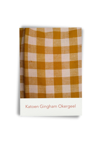 Lampenkap Katoen Gingham Geel