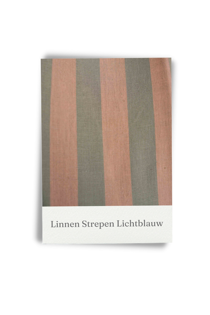 Lampenkap Linnen Streep Lichtblauw