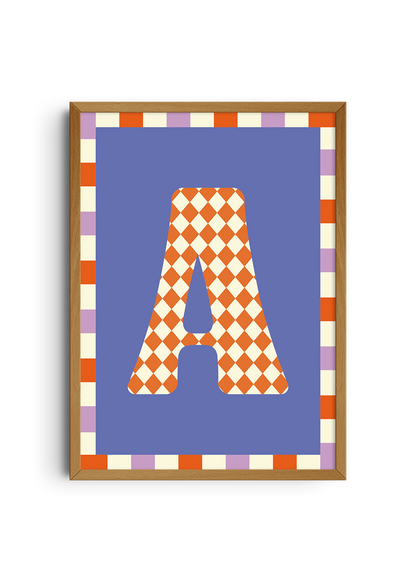 Letterposter Blauw