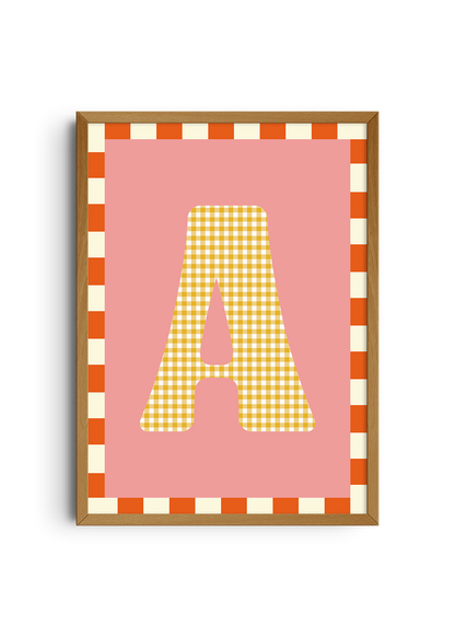 Letterposter Roze