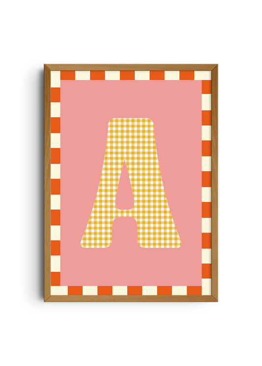 Letterposter Roze