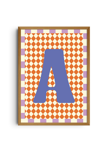 Letterposter Ruit oranje