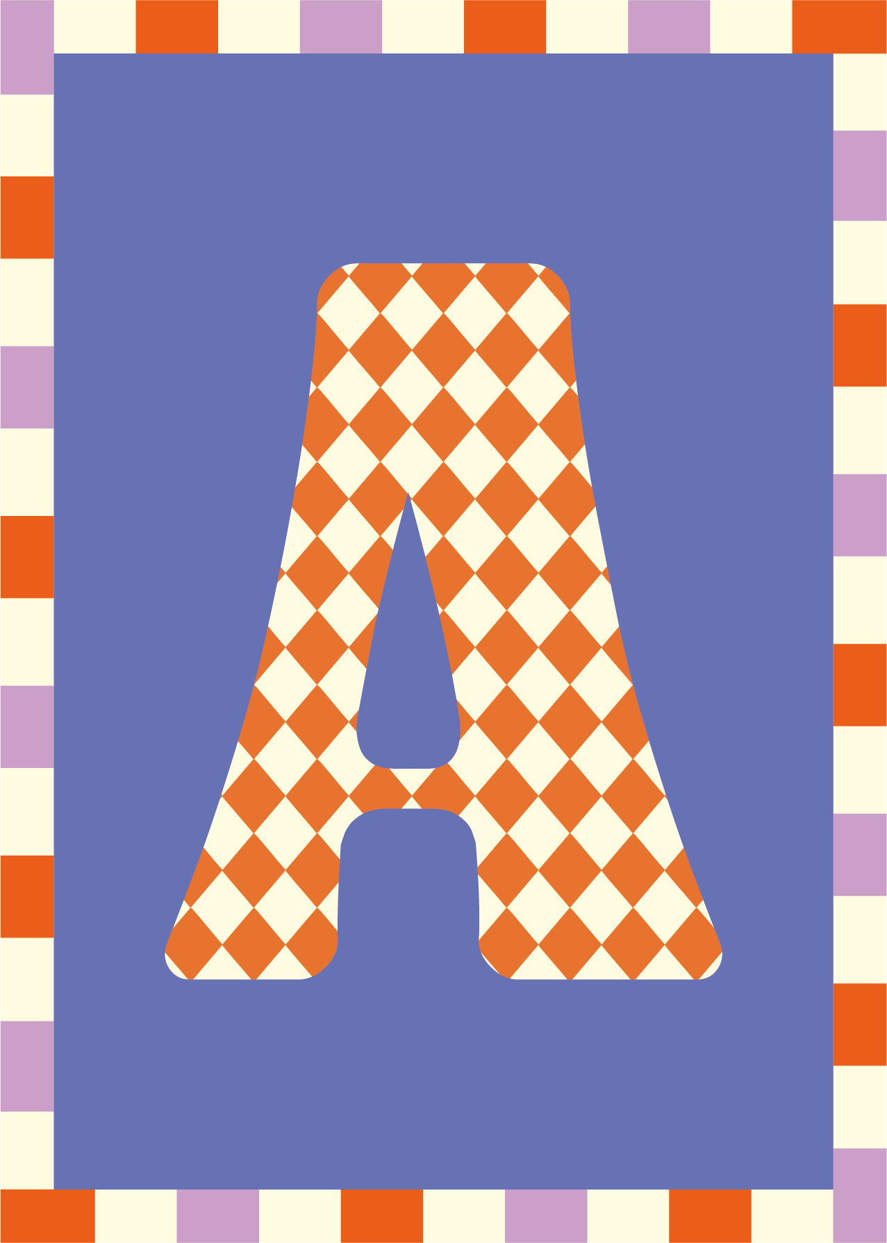 Letterposter Blauw
