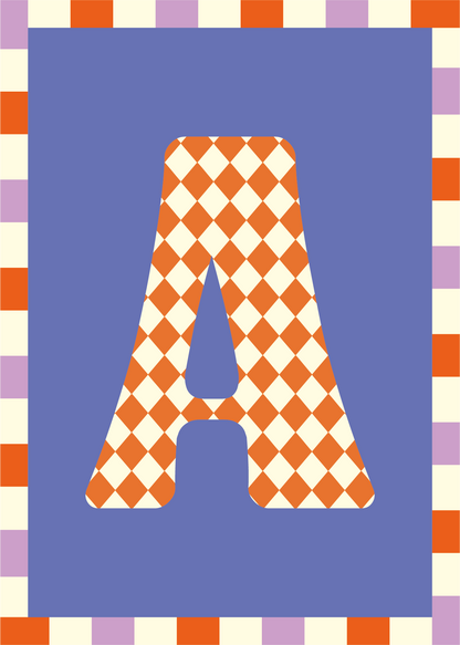 Letterposter Blauw
