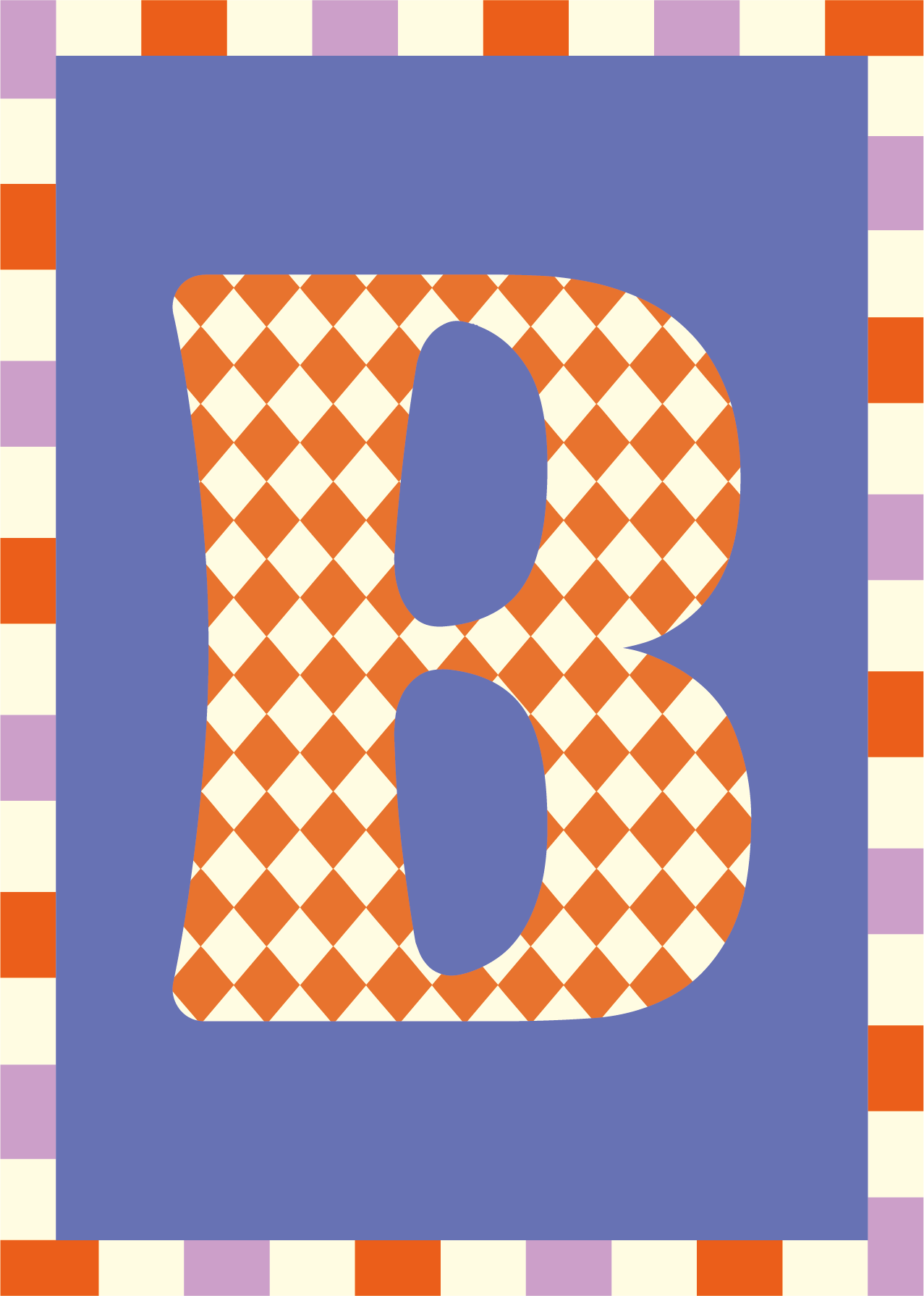 Letterposter Blauw