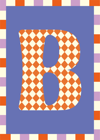 Letterposter Blauw