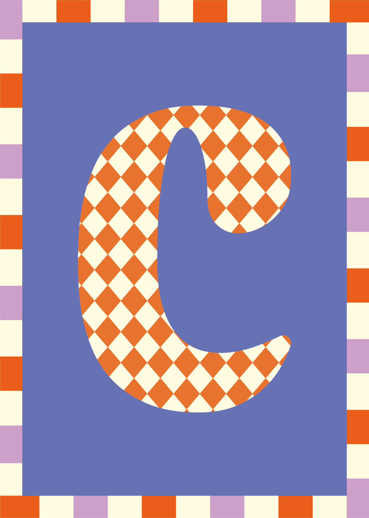 Letterposter Blauw