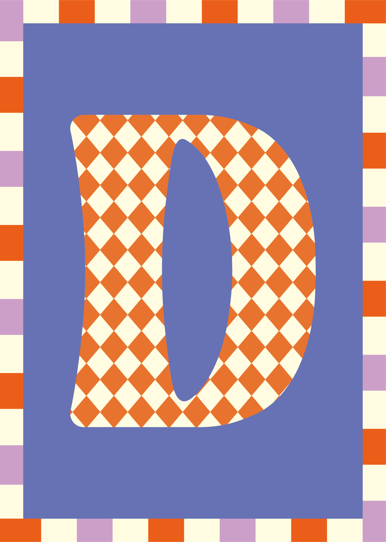Letterposter Blauw