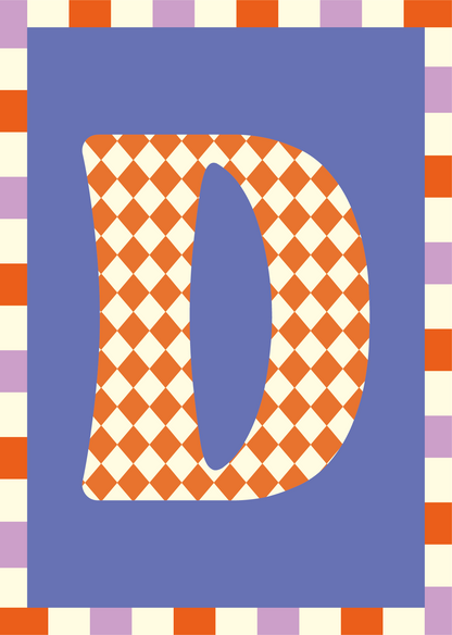 Letterposter Blauw