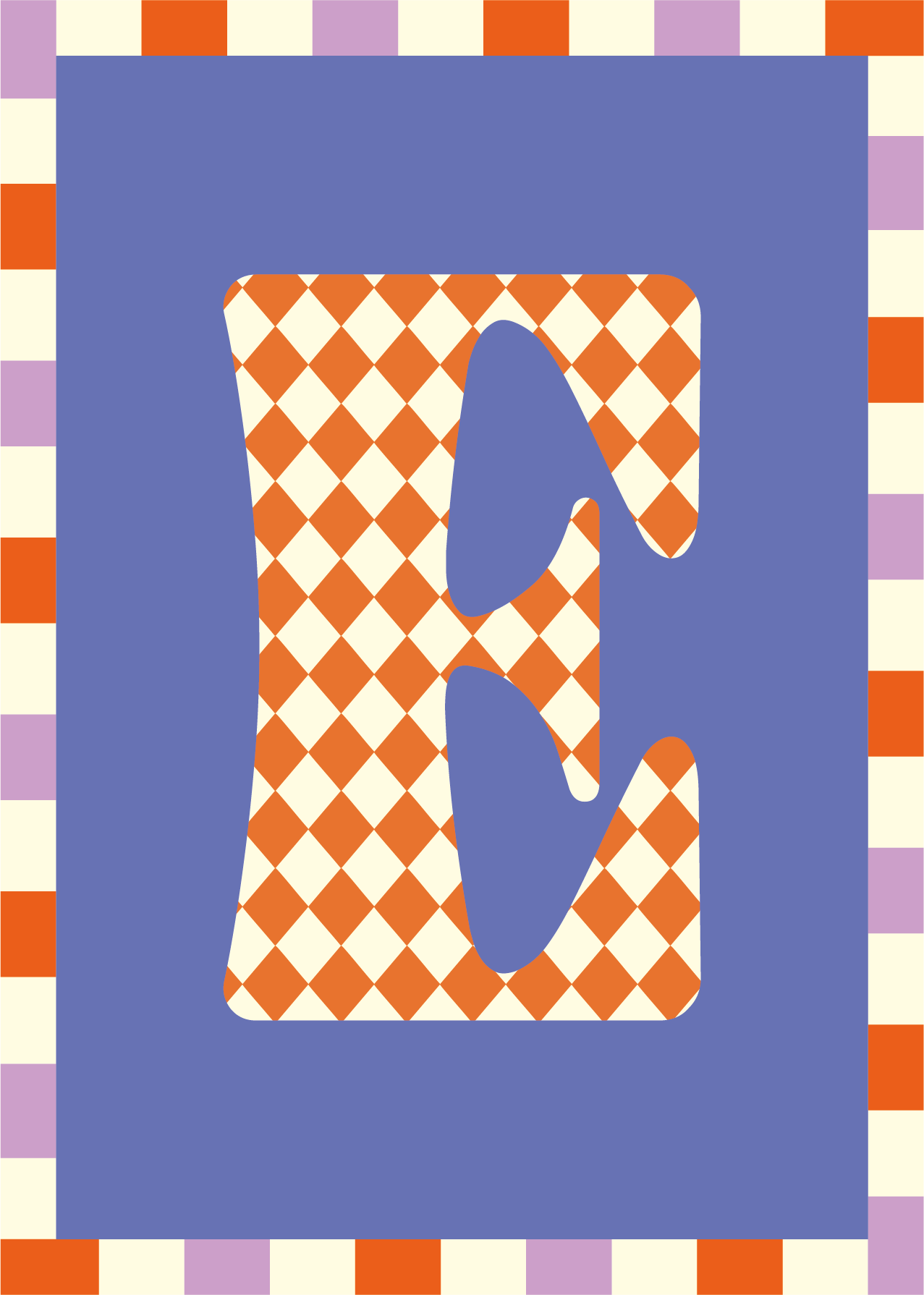 Letterposter Blauw