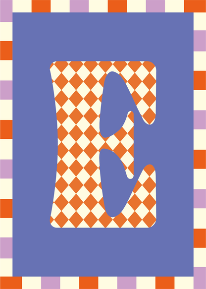 Letterposter Blauw