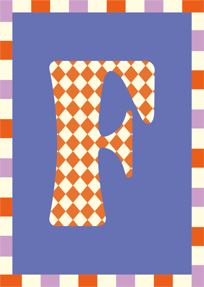Letterposter Blauw