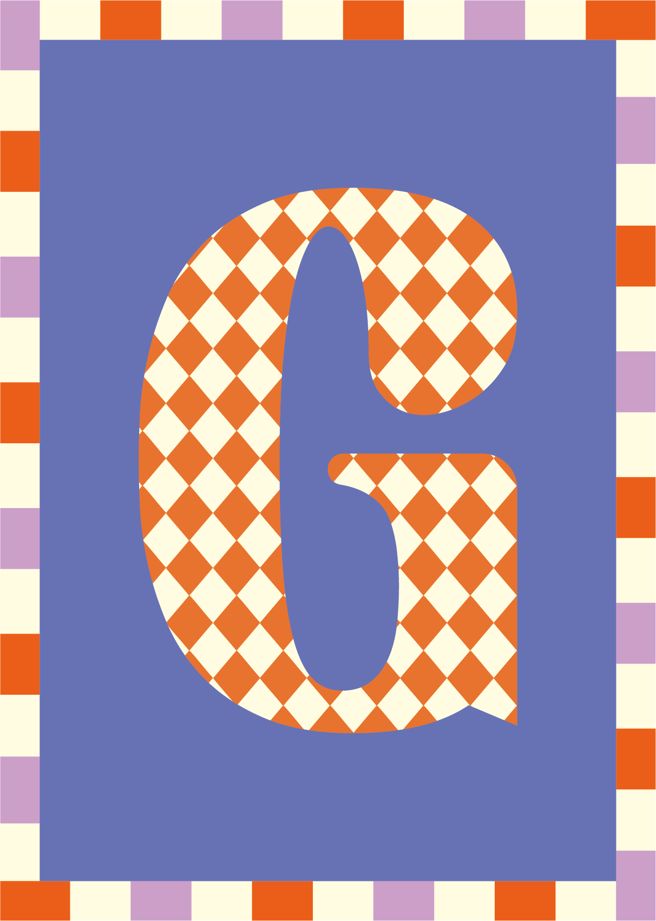 Letterposter Blauw