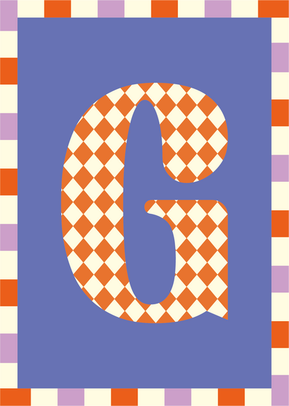 Letterposter Blauw