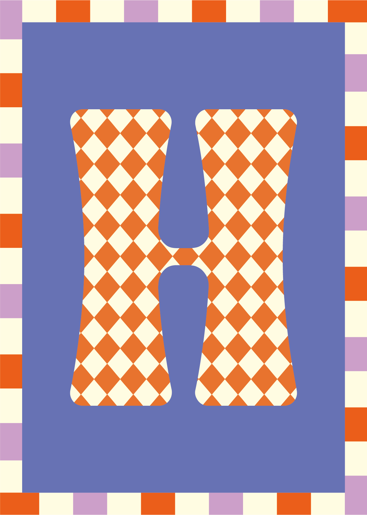 Letterposter Blauw