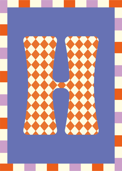 Letterposter Blauw
